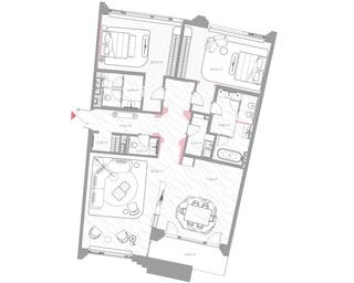 2-BD Apartment Sale, 167.9 sq. m. at Nicole, Nikolskaya Street, 8/1с1, Moscow, Russia #4