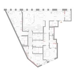 3-BD Apartment Sale, 222.3平方米 at Nicole, Nikolskaya Street, 8/1с1, Moscow, Russia #3