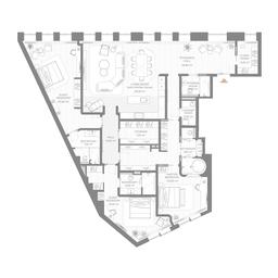 3-BD Apartment Sale, 222.3平方米 at Nicole, Nikolskaya Street, 8/1с1, Moscow, Russia #2