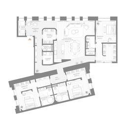 3-BD Apartment Sale, 241.8平方米 at Nicole, Nikolskaya Street, 8/1с1, Moscow, Russia #2