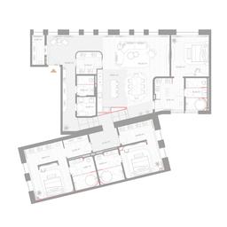 3-BD Apartment Sale, 241.8平方米 at Nicole, Nikolskaya Street, 8/1с1, Moscow, Russia #4