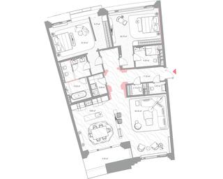2-BD Apartment Sale, 171 sq. m. at Nicole, Nikolskaya Street, 8/1с1, Moscow, Russia #4