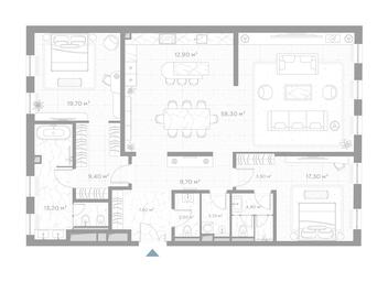 2-BD Apartment Sale, 162.9 sq. m. at Nicole, Nikolskaya Street, 8/1с1, Moscow, Russia #4
