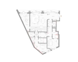 3-BD Apartment Sale, 177.7平方米 at Nicole, Nikolskaya Street, 8/1с1, Moscow, Russia #2