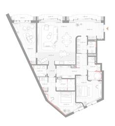 3-BD Apartment Sale, 177.7平方米 at Nicole, Nikolskaya Street, 8/1с1, Moscow, Russia #4