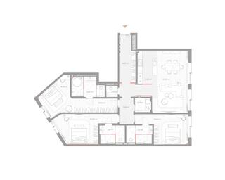3-BD Apartment Sale, 164.1平方米 at Nicole, Nikolskaya Street, 8/1с1, Moscow, Russia #2