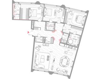 3-BD Apartment Sale, 205.5 sq. m. at Nicole, Nikolskaya Street, 8/1с1, Moscow, Russia #4