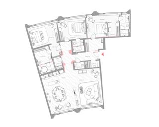 3-BD Apartment Sale, 205.6 sq. m. at Nicole, Nikolskaya Street, 8/1с1, Moscow, Russia #3 3-BD Apartment Sale, 205.6 sq. m. at Nicole, Nikolskaya Street, 8/1с1, Moscow, Russia #3