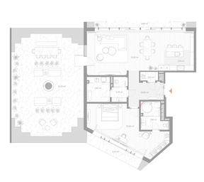 1-BD Apartment Sale, 152.3平方米 at Nicole, Nikolskaya Street, 8/1с1, Moscow, Russia #4