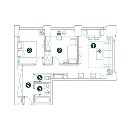 2-BD Apartment Sale, 61.9 sq. m. at Very, Botanicheskaya Street, 29, Moscow, Russia #2
