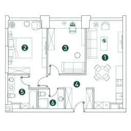 2-BD Apartment Sale, 75.9 sq. m. at Very, Botanicheskaya Street, 29, Moscow, Russia #3 2-BD Apartment Sale, 75.9 sq. m. at Very, Botanicheskaya Street, 29, Moscow, Russia #3