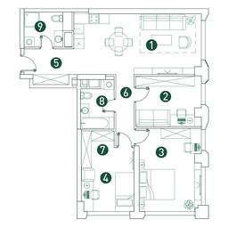 3-BD Apartment Sale, 91.1平方米 at Very, Botanicheskaya Street, 29, Moscow, Russia #3 3-BD Apartment Sale, 91.1平方米 at Very, Botanicheskaya Street, 29, Moscow, Russia #3