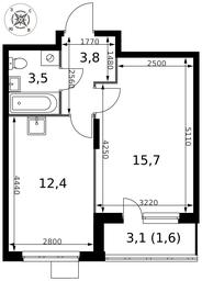 Продажа 1-комн. квартиры, 37 м² в ЖК «Первый Донской», жилой микрорайон Сапроново, деревня Сапроново, Ленинский городской округ, Московская область, Россия #4