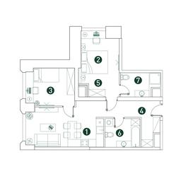 2-BD Apartment Sale, 65.5 sq. m. at Very, Botanicheskaya Street, 29, Moscow, Russia #2 2-BD Apartment Sale, 65.5 sq. m. at Very, Botanicheskaya Street, 29, Moscow, Russia #2