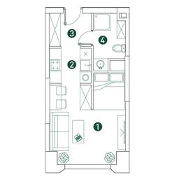 Apartment Sale, 29.5 sq. m. at Very, Botanicheskaya Street, 29, Moscow, Russia #3