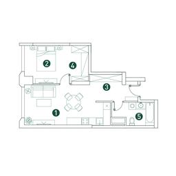 1-BD Apartment Sale, 51.2 sq. m. at Very, Botanicheskaya Street, 29, Moscow, Russia #2