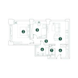 2-BD Apartment Sale, 75.3平方米 at Very, Botanicheskaya Street, 29, Moscow, Russia #2 2-BD Apartment Sale, 75.3平方米 at Very, Botanicheskaya Street, 29, Moscow, Russia #2
