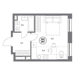 1-BD Apartment Sale, 29.9 sq. m. at Admiral, Shosseynaya Street, 4А, Moscow, Russia #3