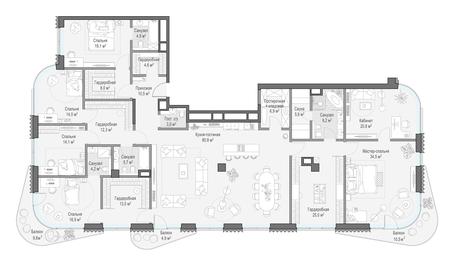 Продажа 5-комн. квартиры, 317,5 м² в ЖК «Дом Лаврушинский», Лаврушинский переулок, 11к1, Москва, Россия #2 Продажа 5-комн. квартиры, 317,5 м² в ЖК «Дом Лаврушинский», Лаврушинский переулок, 11к1, Москва, Россия #2