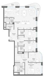 5-BD Apartment Sale, 229.1平方米 at Lavrushinskiy, Lavrushinsky Lane, 11к1, Moscow, Russia #4