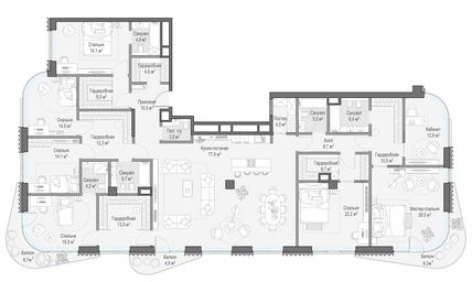 5-BD Apartment Sale, 316.8 sq. m. at Lavrushinskiy, Lavrushinsky Lane, 11к1, Moscow, Russia #4