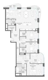 5-BD Apartment Sale, 228.2平方米 at Lavrushinskiy, Lavrushinsky Lane, 11к1, Moscow, Russia #4