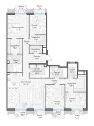 4-BD Apartment Sale, 181.3平方米 at Tishinskiy bulvar, Gruzinsky Val Street, 10, Moscow, Russia #4