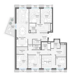 4-BD Apartment Sale, 205.4 sq. m. at Tishinskiy bulvar, Gruzinsky Val Street, 10, Moscow, Russia #4