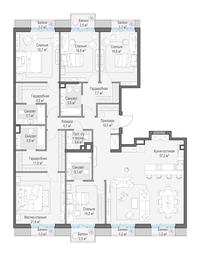 4-BD Apartment Sale, 215.4平方米 at Tishinskiy bulvar, Gruzinsky Val Street, 10, Moscow, Russia #3 4-BD Apartment Sale, 215.4平方米 at Tishinskiy bulvar, Gruzinsky Val Street, 10, Moscow, Russia #3