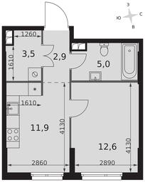 1-BD Apartment Sale, 35.9 sq. m. at Sydney City, Shenogina Street, 2, Moscow, Russia #2 1-BD Apartment Sale, 35.9 sq. m. at Sydney City, Shenogina Street, 2, Moscow, Russia #2