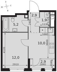 1-BD Apartment Sale, 34.9 sq. m. at Sydney City, Shenogina Street, 2, Moscow, Russia #2