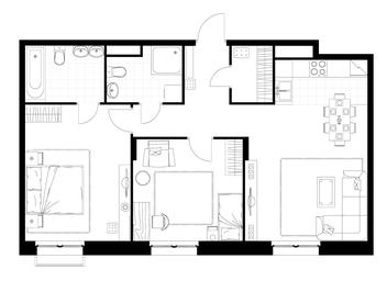 2-BD Apartment Sale, 73.4 sq. m. at Rezidentsii Skolkovo, Kashtanovaya ulitsa, 1, rabochiy posyolok Zarechye, Odintsovskiy City District, Moscow Region, Russia #4