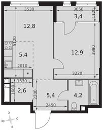 2-BD Apartment Sale, 46.7平方米 at Sydney City, Shenogina Street, 2, Moscow, Russia #2 2-BD Apartment Sale, 46.7平方米 at Sydney City, Shenogina Street, 2, Moscow, Russia #2