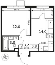 1-BD Apartment Sale, 33 sq. m. at 1 Himkinskij, zhiloy kompleks 1-y Khimkinskiy, kvartal Mezhdunarodny, mikrorayon Klyazma-Starbeyevo, Khimki, Moscow Region, Russia #2 1-BD Apartment Sale, 33 sq. m. at 1 Himkinskij, zhiloy kompleks 1-y Khimkinskiy, kvartal Mezhdunarodny, mikrorayon Klyazma-Starbeyevo, Khimki, Moscow Region, Russia #2