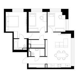 3-BD Apartment Sale, 72.2 sq. m. at Kutuzovskiy Kvartal, Ivana Franko Street, 20к1, Moscow, Russia #3 3-BD Apartment Sale, 72.2 sq. m. at Kutuzovskiy Kvartal, Ivana Franko Street, 20к1, Moscow, Russia #3