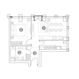 1-BD Apartment Sale, 45.3 sq. m. at Emotion, 2nd Silikatny Drive, 8, Moscow, Russia #2