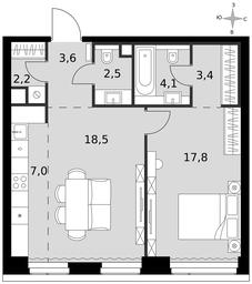 2-BD Apartment Sale, 59.1 sq. m. at Amber City, 3rd Khoroshyovsky Drive, 3А, Moscow, Russia #3 2-BD Apartment Sale, 59.1 sq. m. at Amber City, 3rd Khoroshyovsky Drive, 3А, Moscow, Russia #3