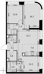 4-BD Apartment Sale, 87.7 sq. m. at Amber City, 3rd Khoroshyovsky Drive, 3А, Moscow, Russia #4