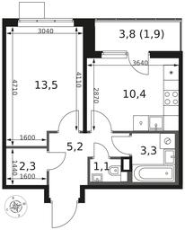1-BD Apartment Sale, 37.7 sq. m. at 1 Himkinskij, zhiloy kompleks 1-y Khimkinskiy, kvartal Mezhdunarodny, mikrorayon Klyazma-Starbeyevo, Khimki, Moscow Region, Russia #2 1-BD Apartment Sale, 37.7 sq. m. at 1 Himkinskij, zhiloy kompleks 1-y Khimkinskiy, kvartal Mezhdunarodny, mikrorayon Klyazma-Starbeyevo, Khimki, Moscow Region, Russia #2