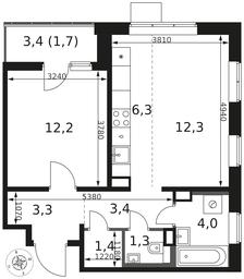 2-BD Apartment Sale, 45.9 sq. m. at 1 Himkinskij, zhiloy kompleks 1-y Khimkinskiy, kvartal Mezhdunarodny, mikrorayon Klyazma-Starbeyevo, Khimki, Moscow Region, Russia #2 2-BD Apartment Sale, 45.9 sq. m. at 1 Himkinskij, zhiloy kompleks 1-y Khimkinskiy, kvartal Mezhdunarodny, mikrorayon Klyazma-Starbeyevo, Khimki, Moscow Region, Russia #2