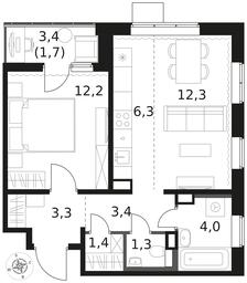 2-BD Apartment Sale, 45.9 sq. m. at 1 Himkinskij, zhiloy kompleks 1-y Khimkinskiy, kvartal Mezhdunarodny, mikrorayon Klyazma-Starbeyevo, Khimki, Moscow Region, Russia #3 2-BD Apartment Sale, 45.9 sq. m. at 1 Himkinskij, zhiloy kompleks 1-y Khimkinskiy, kvartal Mezhdunarodny, mikrorayon Klyazma-Starbeyevo, Khimki, Moscow Region, Russia #3