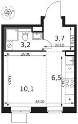 Apartment Sale, 23.5平方米 at 1 Himkinskij, zhiloy kompleks 1-y Khimkinskiy, kvartal Mezhdunarodny, mikrorayon Klyazma-Starbeyevo, Khimki, Moscow Region, Russia #2 Apartment Sale, 23.5平方米 at 1 Himkinskij, zhiloy kompleks 1-y Khimkinskiy, kvartal Mezhdunarodny, mikrorayon Klyazma-Starbeyevo, Khimki, Moscow Region, Russia #2