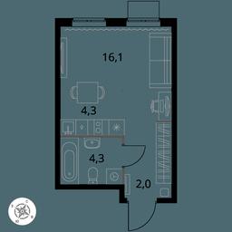 Apartment Sale, 26.7平方米 at 1 Izmajlovskij, Montazhnaya Street, 8с13, Moscow, Russia #3