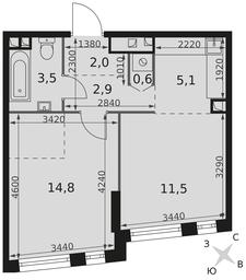 Продажа 1-комн. квартиры, 40,4 м² в ЖК «Роттердам», Варшавское шоссе, 37Ак1с2, Москва, Россия #2 Продажа 1-комн. квартиры, 40,4 м² в ЖК «Роттердам», Варшавское шоссе, 37Ак1с2, Москва, Россия #2
