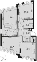 3-BD Apartment Sale, 64.7 sq. m. at Rotterdam, Varshavskoye Highway, 37Ак1с2, Moscow, Russia #2 3-BD Apartment Sale, 64.7 sq. m. at Rotterdam, Varshavskoye Highway, 37Ак1с2, Moscow, Russia #2