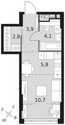 Apartment Sale, 27.3 sq. m. at Rotterdam, Varshavskoye Highway, 37Ак1с2, Moscow, Russia #3 Apartment Sale, 27.3 sq. m. at Rotterdam, Varshavskoye Highway, 37Ак1с2, Moscow, Russia #3