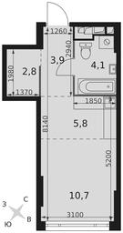 Apartment Sale, 27.3 sq. m. at Rotterdam, Varshavskoye Highway, 37Ак1с2, Moscow, Russia #2 Apartment Sale, 27.3 sq. m. at Rotterdam, Varshavskoye Highway, 37Ак1с2, Moscow, Russia #2