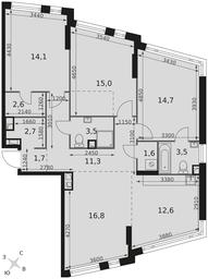 4-BD Apartment Sale, 100.1 sq. m. at Rotterdam, Varshavskoye Highway, 37Ак1с2, Moscow, Russia #2 4-BD Apartment Sale, 100.1 sq. m. at Rotterdam, Varshavskoye Highway, 37Ак1с2, Moscow, Russia #2