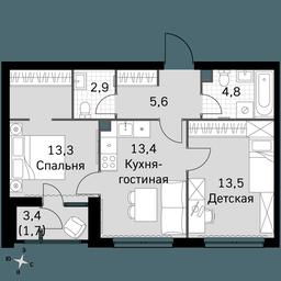 Продажа 3-комн. квартиры, 55,2 м² в ЖК «Скай Гарден (Sky Garden)», Строительный проезд, 9с6, Москва, Россия #3 Продажа 3-комн. квартиры, 55,2 м² в ЖК «Скай Гарден (Sky Garden)», Строительный проезд, 9с6, Москва, Россия #3