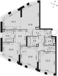 4-BD Apartment Sale, 88.6平方米 at Rotterdam, Varshavskoye Highway, 37Ак1с2, Moscow, Russia #2 4-BD Apartment Sale, 88.6平方米 at Rotterdam, Varshavskoye Highway, 37Ак1с2, Moscow, Russia #2